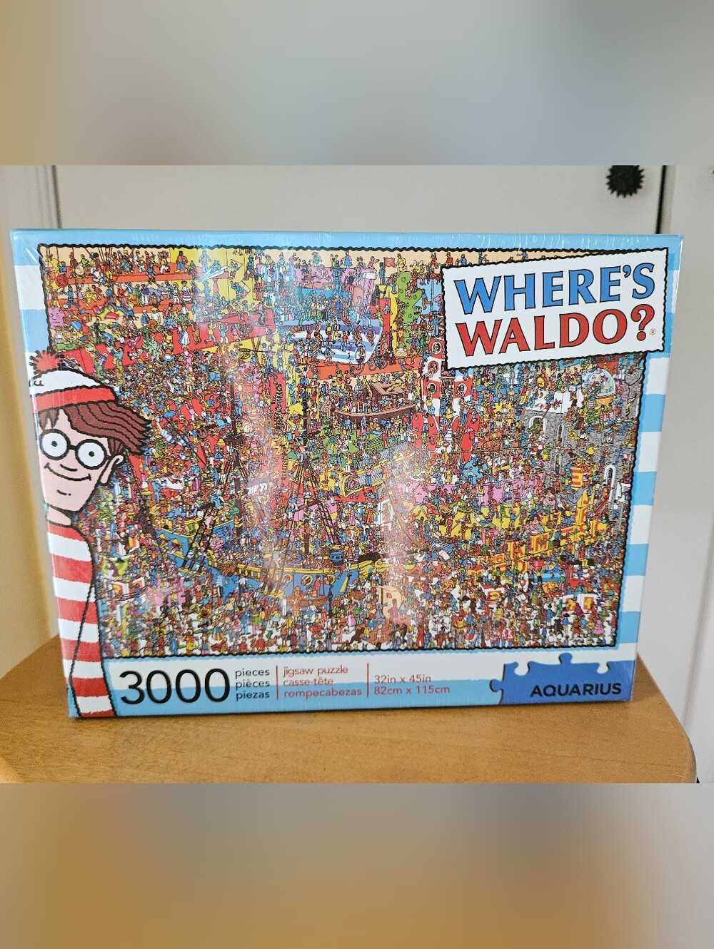 NWT Where's Waldo? 3000 Piece Jigsaw Puzzle 32" x 45" Aquarius